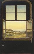 Johan Christian Dahl View of Pillnitz Castle from a Window (mk22) France oil painting reproduction